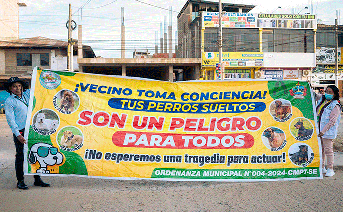 Campaña de concientización en calles de Tambopata