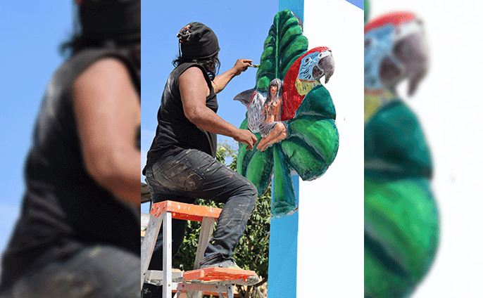 Pintado y embellecimiento del parque
